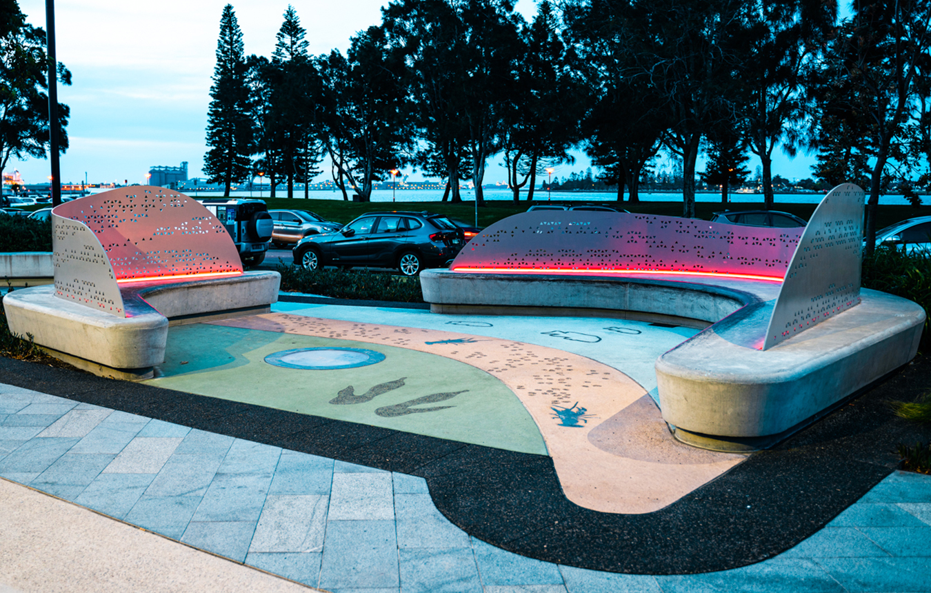 Aboriginal fire pit at The Station